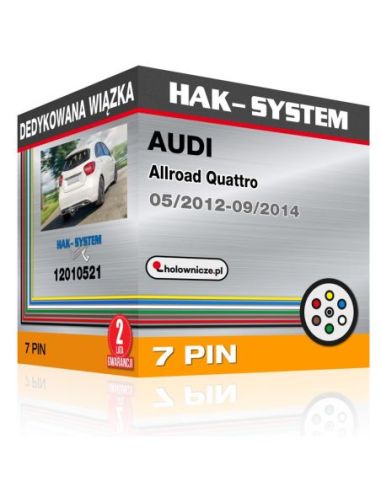 Dedykowana wiązka haka holowniczego AUDI Allroad Quattro, 2012, 2013, 2014 [7 pin]