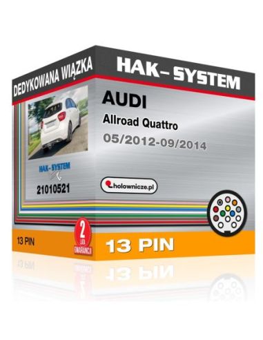 Dedykowana wiązka haka holowniczego AUDI Allroad Quattro, 2012, 2013, 2014 [13 pin]