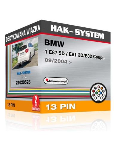 Dedykowana wiązka haka holowniczego BMW 1 E87 5D / E81 3D/E82 Coupe, 2004, 2005, 2006, 2007, 2008, 2009, 2010, 2011, 2012, 2013 