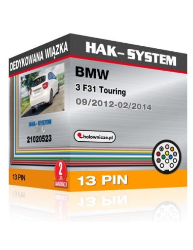 Dedykowana wiązka haka holowniczego BMW 3 F31 Touring, 2012, 2013, 2014 [13 pin]