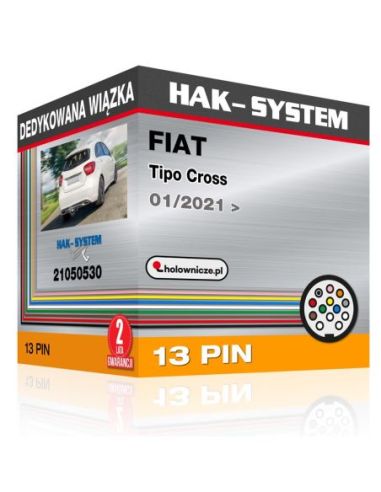 Dedykowana wiązka haka holowniczego FIAT Tipo Cross, 2021, 2022, 2023 [13 pin]
