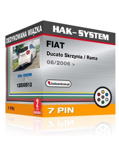 Dedykowana wiązka haka holowniczego FIAT Ducato Skrzynia / Rama, 2006, 2007, 2008, 2009, 2010, 2011, 2012, 2013, 2014, 2015 [7 p
