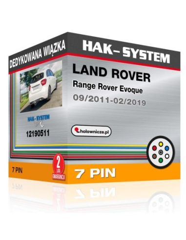 Dedykowana wiązka LAND ROVER Range Rover Evoque, 2011, 2012, 2013, 2014, 2015, 2016, 2017, 2018, 2019 (bez LED) [7 pin]