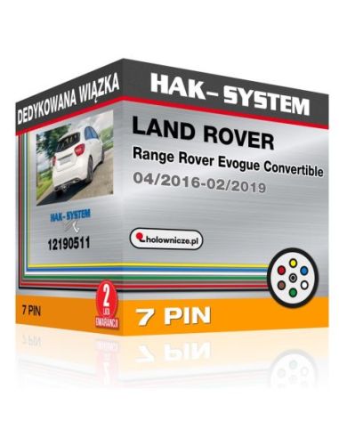 Dedykowana wiązka LAND ROVER Range Rover Evogue Convertible, 2016, 2017, 2018, 2019 (bez LED) [7 pin]