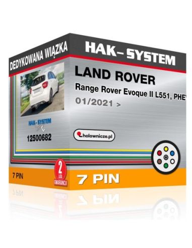 Dedykowana wiązka haka holowniczego LAND ROVER Range Rover Evoque II L551, PHEV, 2021, 2022, 2023 [7 pin]