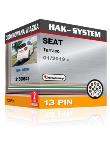 Dedykowana wiązka SEAT Tarraco, 2019, 2020, 2021, 2022, 2023 wersja samochodu z przygotowaniem pod instalację haka [13 pin]
