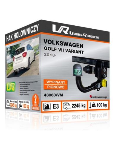 Hak holowniczy Volkswagen GOLF VII VARIANT wypinany pionowo