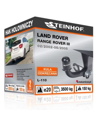 Hak holowniczy Land Rover RANGE ROVER III odkręcany