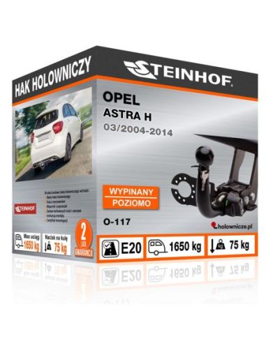 Hak holowniczy Opel ASTRA H wypinany poziomo