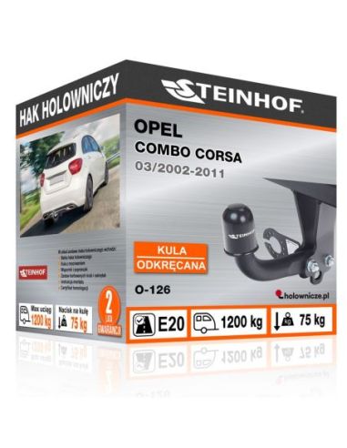 Hak holowniczy Opel COMBO CORSA odkręcany