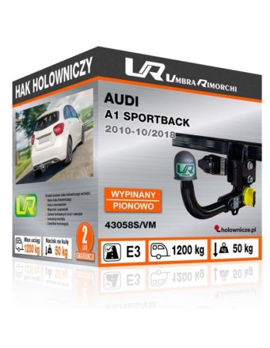 Hak holowniczy Audi A1 SPORTBACK wypinany pionowo