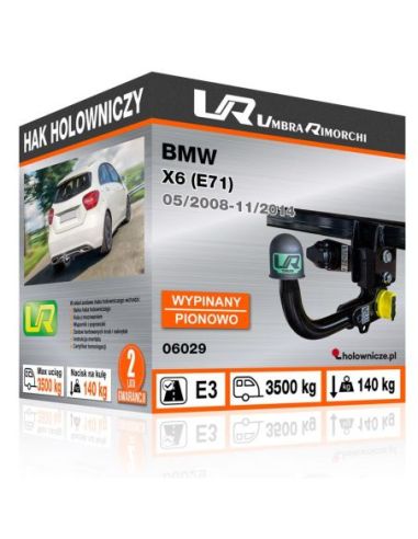 Hak holowniczy BMW X6 (E71) wypinany pionowo