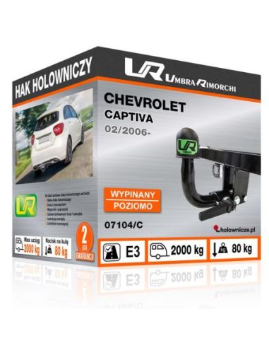 Hak holowniczy Chevrolet CAPTIVA wypinany poziomo