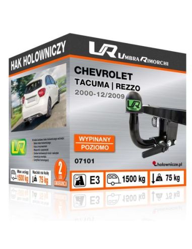 Hak holowniczy Chevrolet TACUMA | REZZO wypinany poziomo