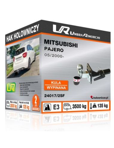 Hak holowniczy Mitsubishi PAJERO z kulą kutą wypinaną poziomo