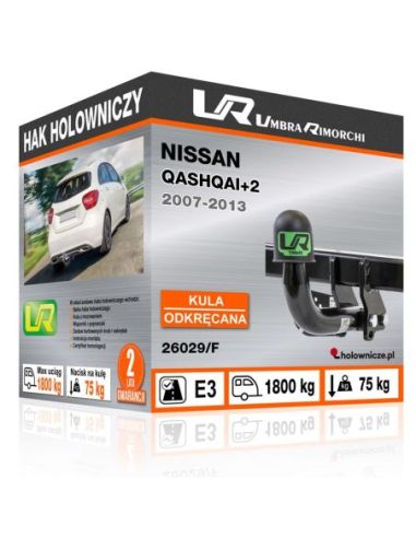 Hak holowniczy Nissan QASHQAI+2 odkręcany