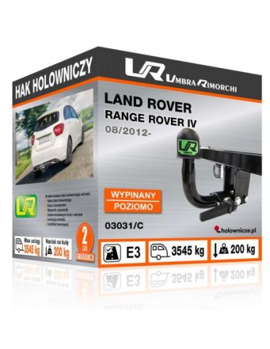 Hak holowniczy Land Rover RANGE ROVER IV wypinany poziomo