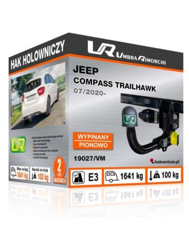 Hak holowniczy Jeep COMPASS TRAILHAWK wypinany pionowo