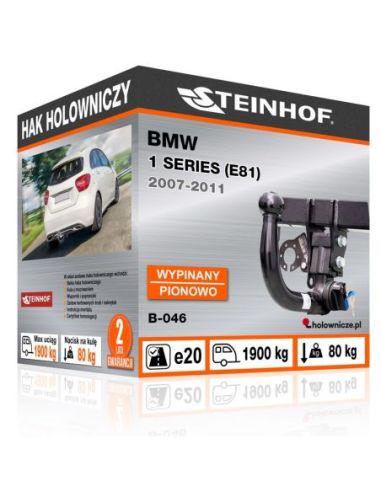 Hak holowniczy BMW 1 SERIES (E81) wypinany pionowo