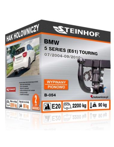 Hak holowniczy BMW 5 SERIES (E61) TOURING wypinany pionowo