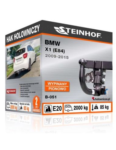 Hak holowniczy BMW X1 (E84) wypinany pionowo