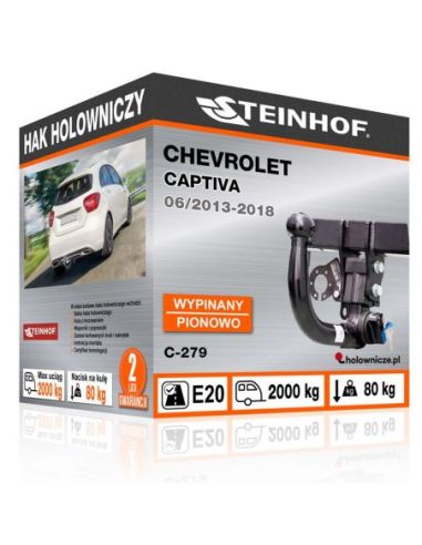 Hak holowniczy Chevrolet CAPTIVA wypinany pionowo