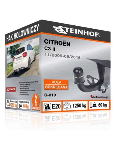 Hak holowniczy Citroën C3 II odkręcany