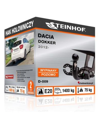 Hak holowniczy Dacia DOKKER wypinany poziomo