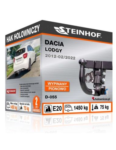 Hak holowniczy Dacia LODGY wypinany pionowo