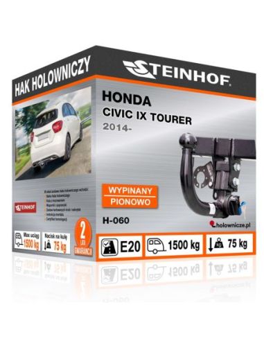 Hak holowniczy Honda CIVIC IX TOURER wypinany pionowo