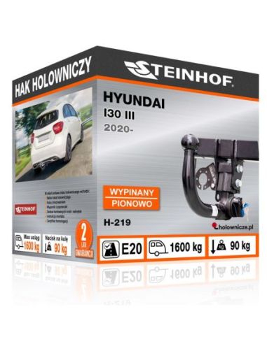 Hak holowniczy Hyundai I30 III wypinany pionowo