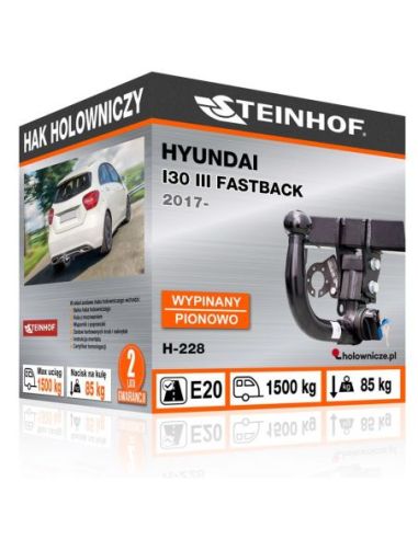 Hak holowniczy Hyundai I30 III FASTBACK wypinany pionowo