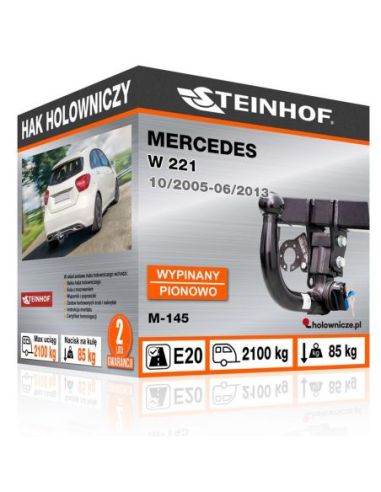 Hak holowniczy Mercedes W 221 wypinany pionowo