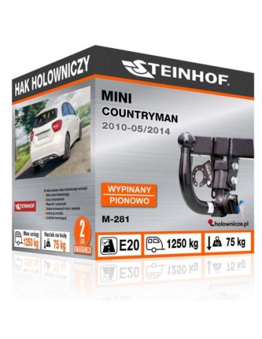 Hak holowniczy Mini COUNTRYMAN wypinany pionowo