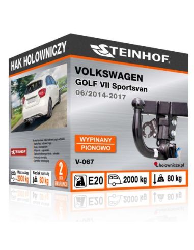 Hak holowniczy Volkswagen GOLF VII SPORTSVAN wypinany pionowo