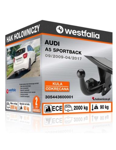 Hak holowniczy Audi A5 SPORTBACK odkręcany