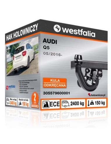 Hak holowniczy Audi Q5 odkręcany