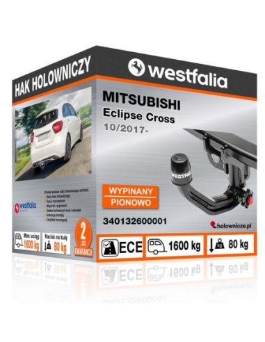 Hak holowniczy Mitsubishi ECLIPSE CROSS wypinany pionowo