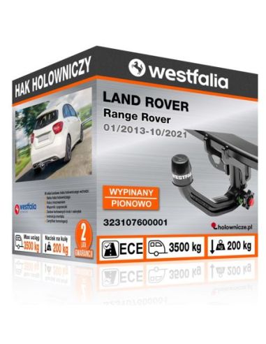 Hak holowniczy Land Rover RANGE ROVER wypinany pionowo